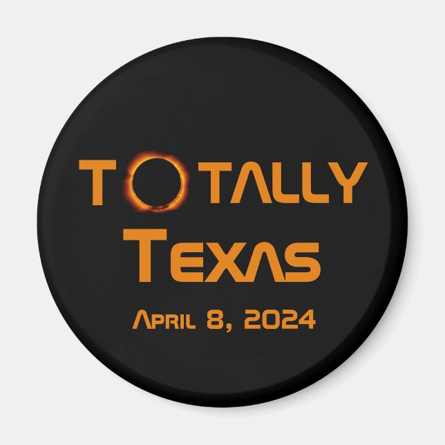 Aimant Totalement Texas 2024 Solar Eclipse (Devant)