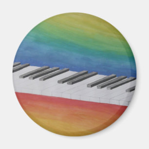 Aimant Touches de piano avec couleurs arc-en-ciel