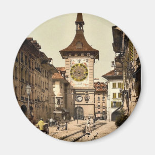 Aimant Tour de l'horloge, Berne, Ville, Suisse vintage