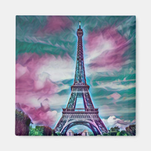 Aimant Tour Eiffel Abstraite