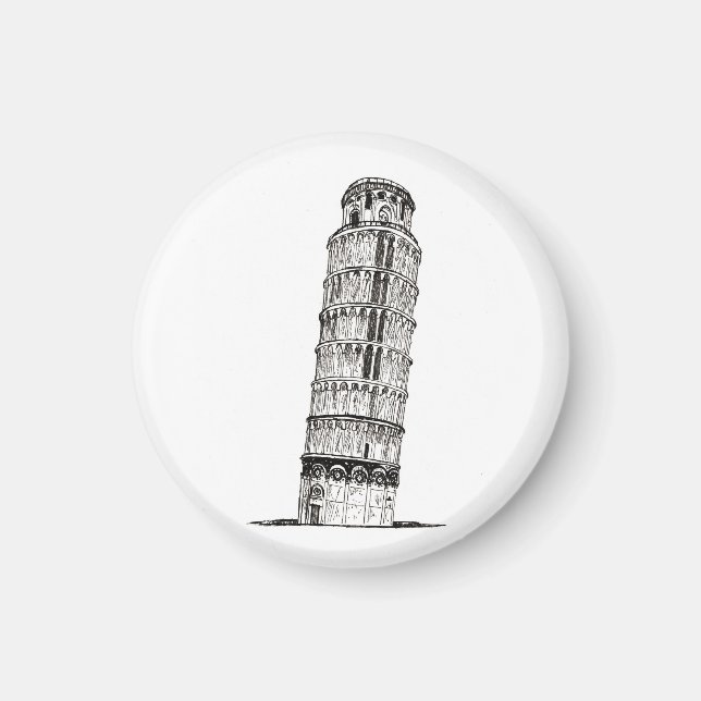 Aimant Tour penchée de Pise Italie célèbre monument histo (Devant)