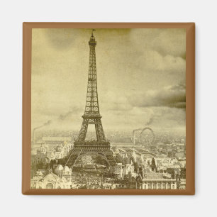 Aimant Tour vintage Paris France 1889 d'Eifel