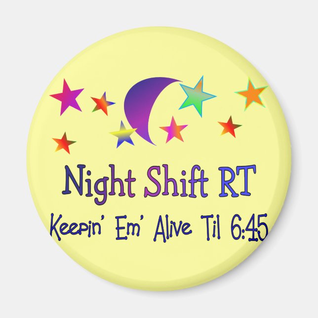 Aimant Tournée de nuit RT—Dons amusants de thérapie respi (Devant)