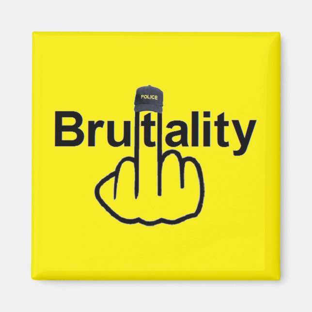 Aimant Tourner à l'envers de la brutalité policière (Devant)