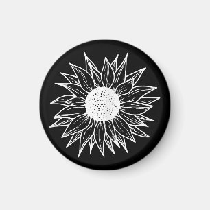 Aimant Tournesol Jolie fleur fleur sauvage multicolore