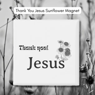Aimant Tournesol Merci Jésus