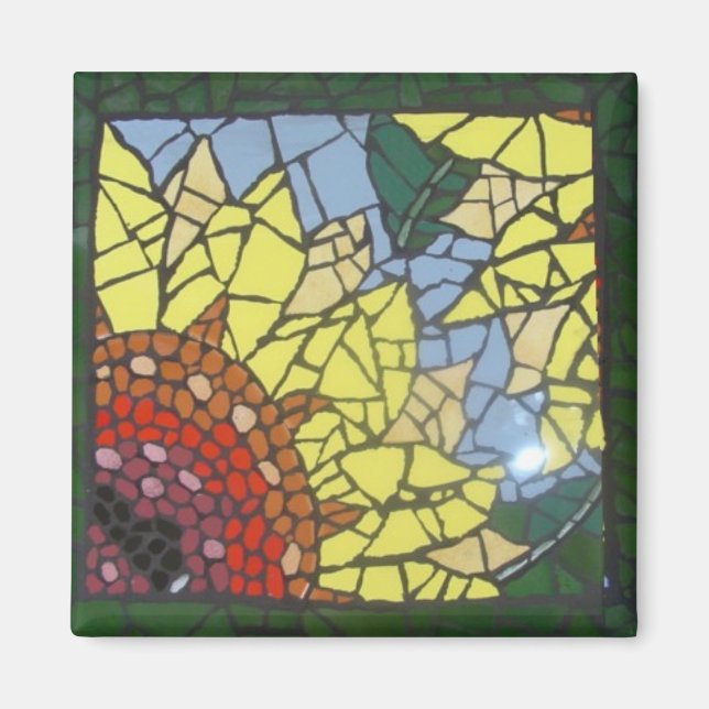 Aimant Tournesol mosaïque (Devant)