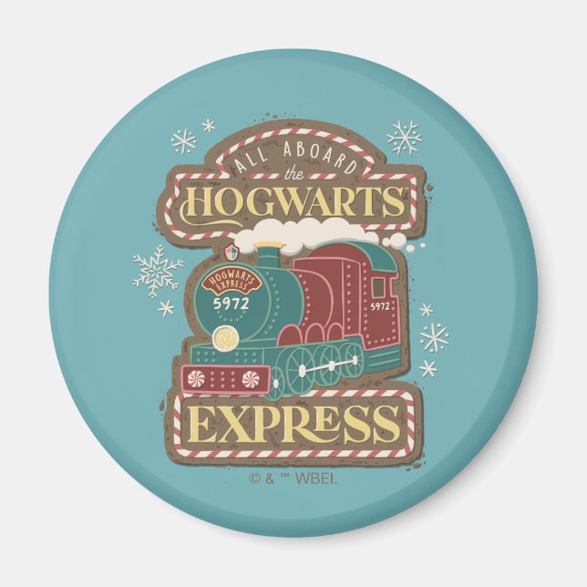 Aimant Tous à bord de HOGWARTS™ Express Noël Cookie (Devant)