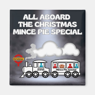 Aimant Tous à bord de Noël Mince Pie Spécial