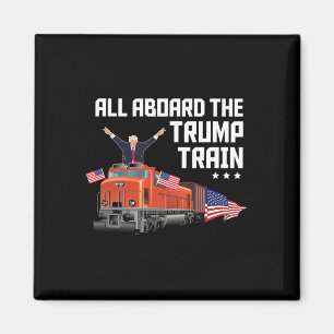 Aimant Tous à bord du train Trump America Patriot Trump S