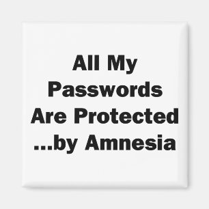 Aimant Tous mes mots de passe sont protégés...par Amnesia