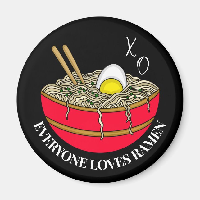 Aimant Tout le monde aime Ramen | Funny Christmas Pun (Devant)