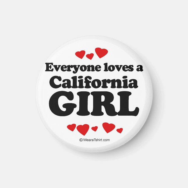 Aimant Tout le monde aime une fille de Californie (Devant)