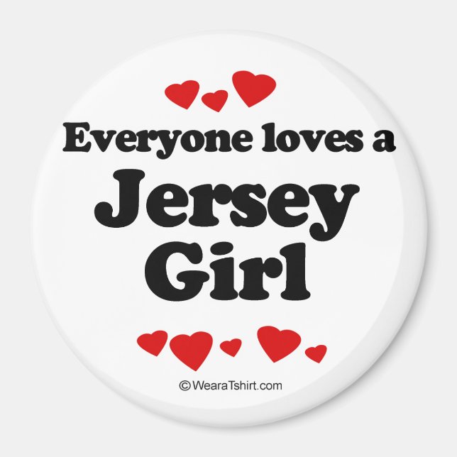 Aimant Tout le monde aime une fille Jersey (Devant)