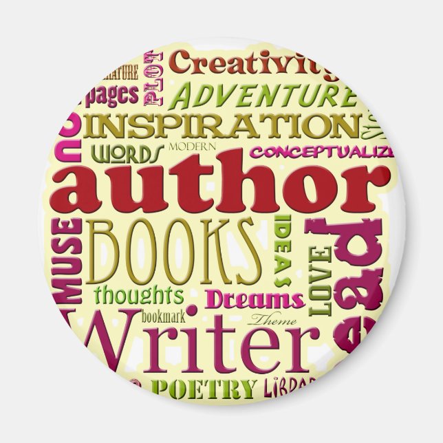 Aimant Tout sur les auteurs rouge (Devant)