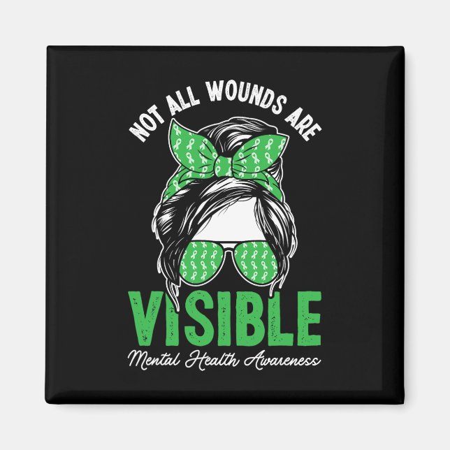 Aimant Toutes les blessures ne sont pas visibles Messy Bu (Devant)