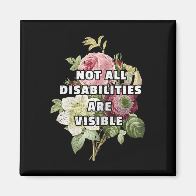 Aimant Toutes les déficiences ne sont pas visibles Fibrom (Devant)