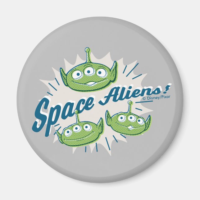 Aimant Toy Story 4 | "Aliens spatiaux" Retro Graphic (Devant)