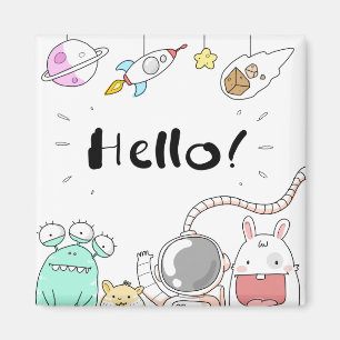 Aimant Toys Astronaut Rocket Planet Galaxy Alien Monster.