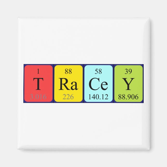 Aimant Tracer l'aimant de nom de table périodique (Devant)