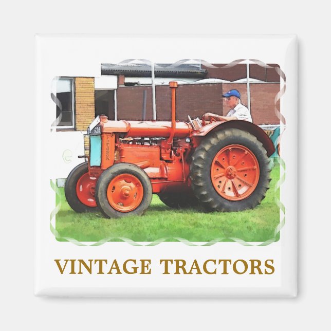 Aimant TRACTEURS vintages (Devant)