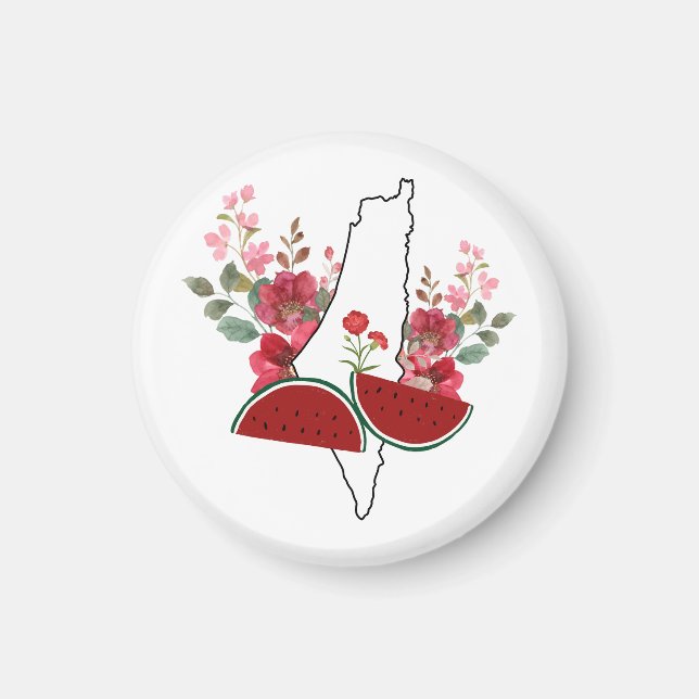 Aimant Traditional Palestine elements in palestine map (Devant)