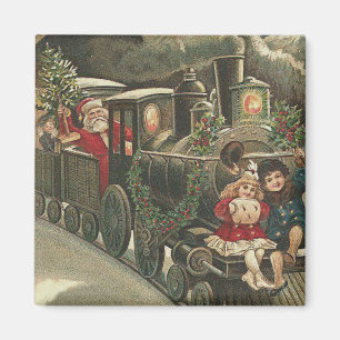 Aimant Train du Père Noël Holly Garland