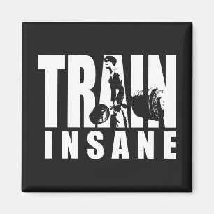 Aimant TRAIN INSANE - Deadlift - Gym Workout Motivational