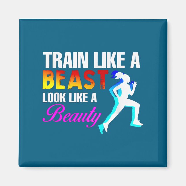 Aimant Train Like A Look Like A Beauty Fitness  (Devant)