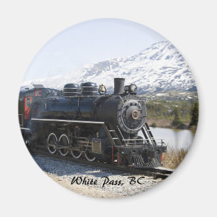 Aimant Train White Pass dans l'aimant de neige
