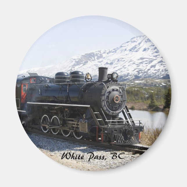 Aimant Train White Pass dans l'aimant de neige (Devant)