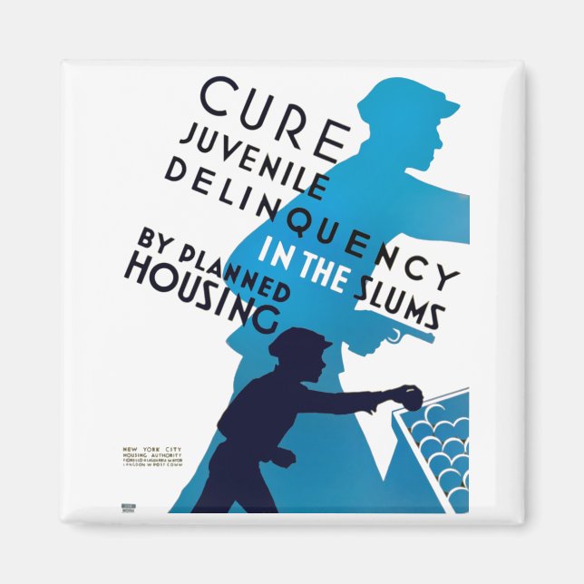 Aimant Traiter la délinquance juvénile dans les taudis (Devant)