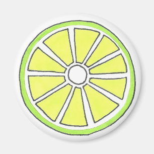 Aimant Tranches de fruits de citron vert juteux