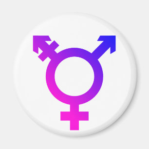 Aimant Trans* Symbol pink/blue