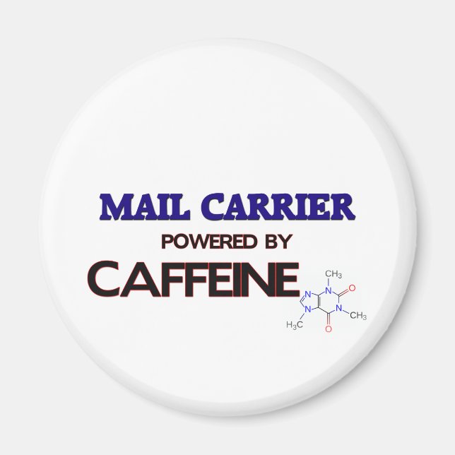 Aimant Transporteur de courrier alimenté par la caféine (Devant)