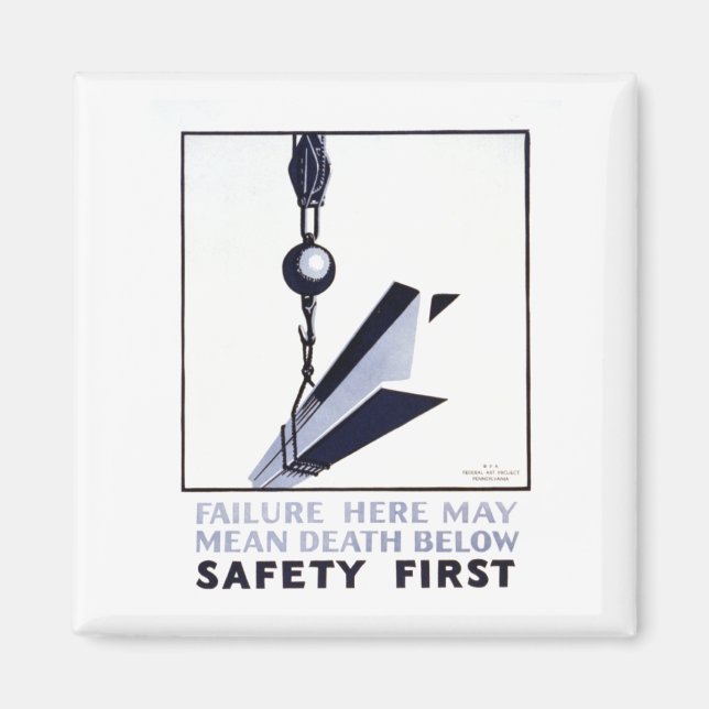 Aimant Travailler avec soin (Devant)