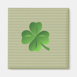 Aimant Trèfle irlandais chanceux chic et tendance