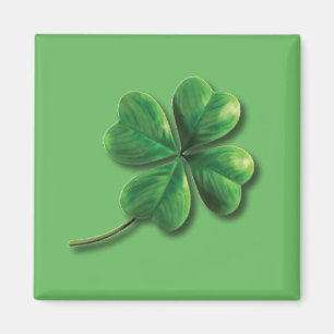 Aimant Trèfle irlandais vert moderne