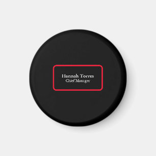 Aimant Trendy Black & Red Plain Créatif Moderne