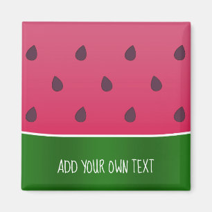 Aimant Trendy Bold Watermelon Custom Text
