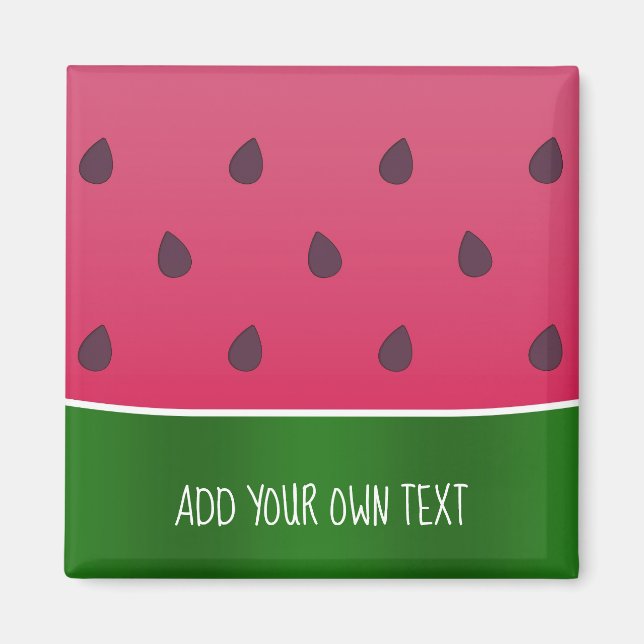 Aimant Trendy Bold Watermelon Custom Text (Devant)