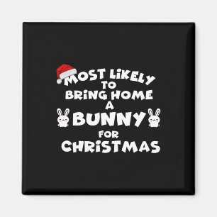 Aimant Très Probable D'Apporter Bunny Noël Drôle La plupa