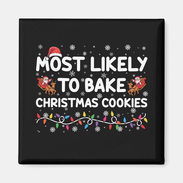 Aimant Très Probable De Faire Cuire Des Cookies De Noël X (Devant)