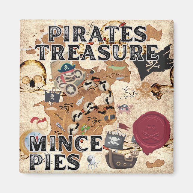 Aimant Trésor de pirates - Mince Pies (Devant)