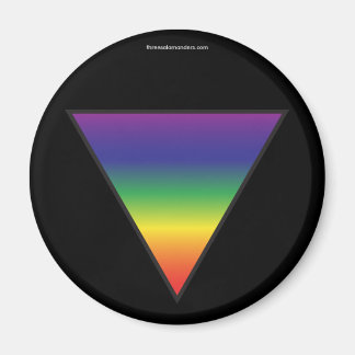 Aimant triangle arc-en-ciel - Arrière - plan noir