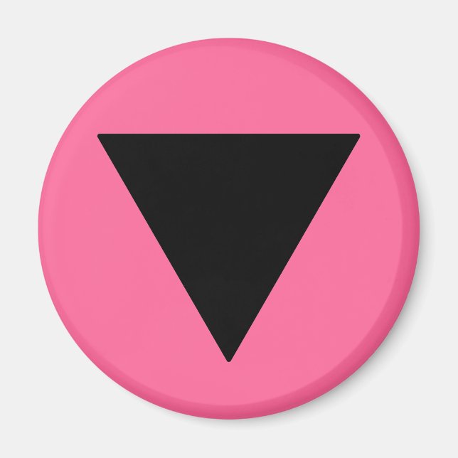 Aimant Triangle noir Lesbian Pride (Devant)
