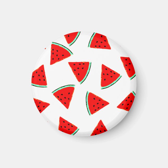 Aimant Triangles à motif pastèque (Devant)