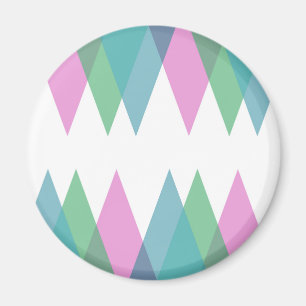 Aimant Triangles rose et vert