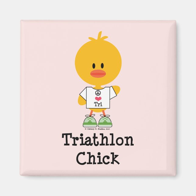 Aimant TriathlonChick (Devant)