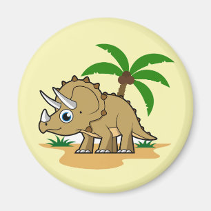 Aimant Tricératops Dans Un Climat Tropical.